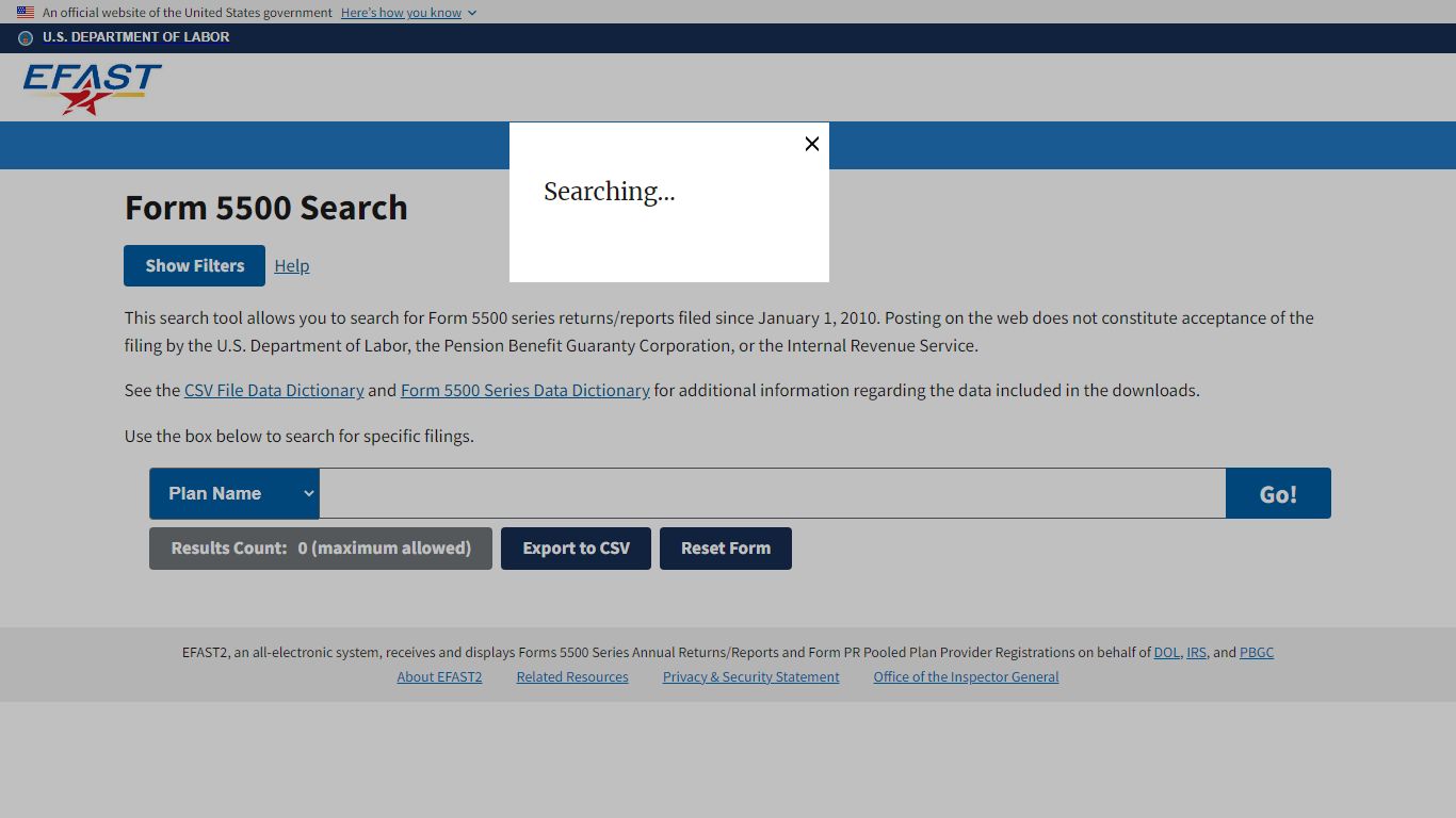 Form 5500 Search - DOL